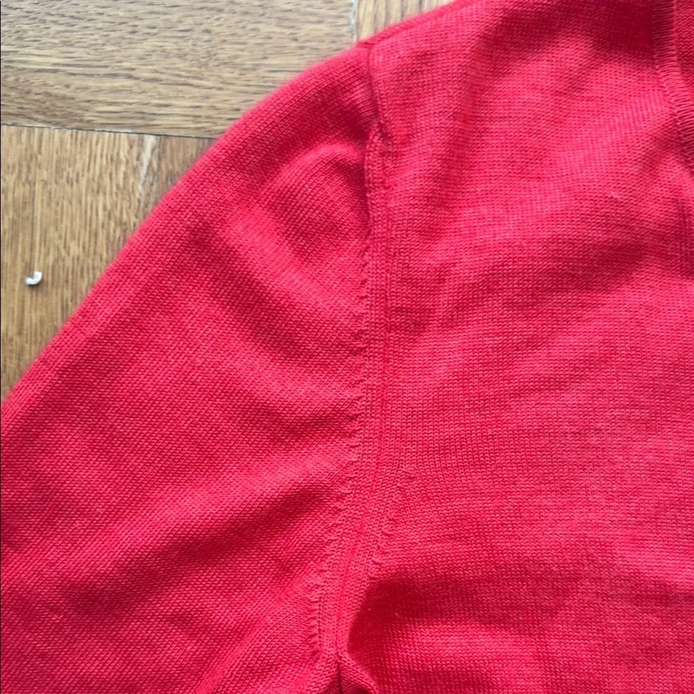 Oscar de la Renta Red Crew Neck Sweater - Picture 6 of 6